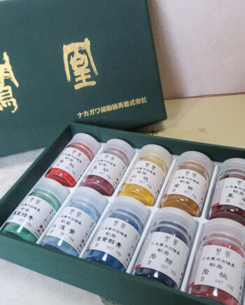 Natural Mineral Pigment set of 12 (Green)