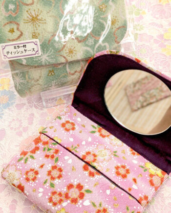 Chirimen Tissue Case with Mirror